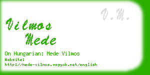 vilmos mede business card
